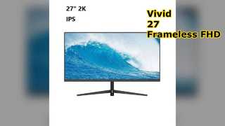 Moniteur LED FHD sans cadre de 27 pouces Vivid IPS