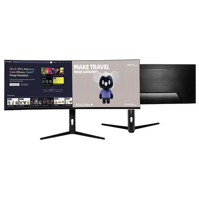 Vente en gros OEM Moniteur IPS courbé super large 49 pouces 5k 5120 * 1440 75Hz Moniteur de bureau Moniteur de PC de jeu courbé
